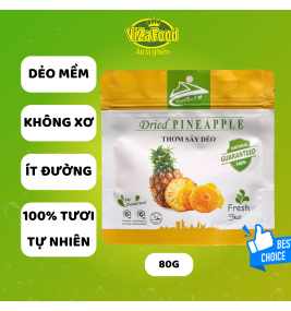 [80G]Thơm sấy dẻo chua ngọt tự nhiên, dai, thơm, không bị khô sơ - Viza Food