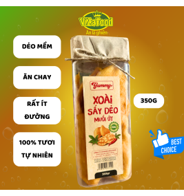 [350G]Xoài sấy dẻo MUỐI ỚT, chua ngọt tự nhiên, nguyên miếng hàng đẹp rất ít xơ tiêu chuẩn xuất khẩu